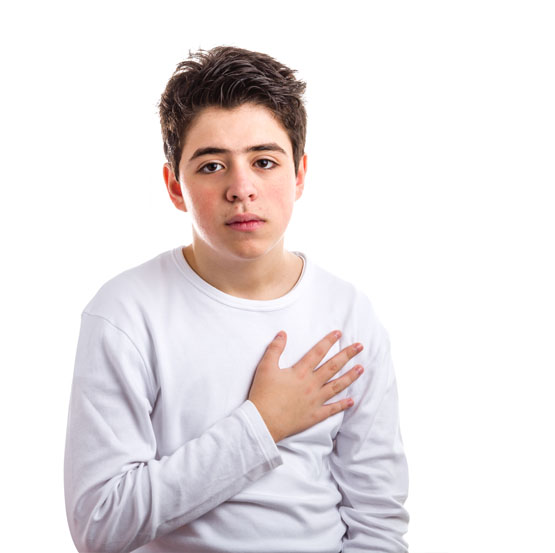 Teenager with chest pain
